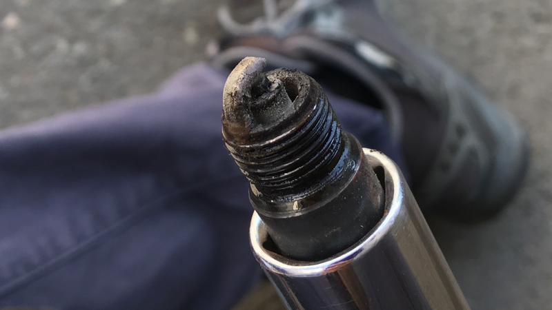 Plug for the rear-most cylinder on the driver’s side. Worst of the bunch